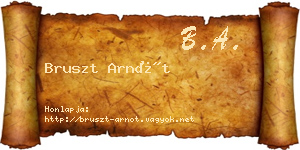 Bruszt Arnót névjegykártya